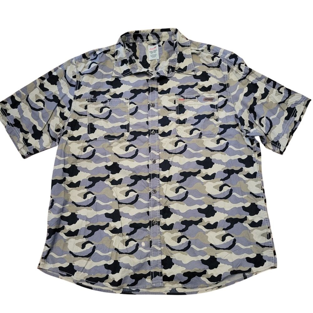 Dickies Camo‎ Short Sleeve Button Front Shirt 3XL Work Chores Outdoors